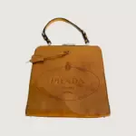 Prada F/W 2005 Camel Brown Patent Leather Logo Purse - Style As Seen On The Devil Wears Prada