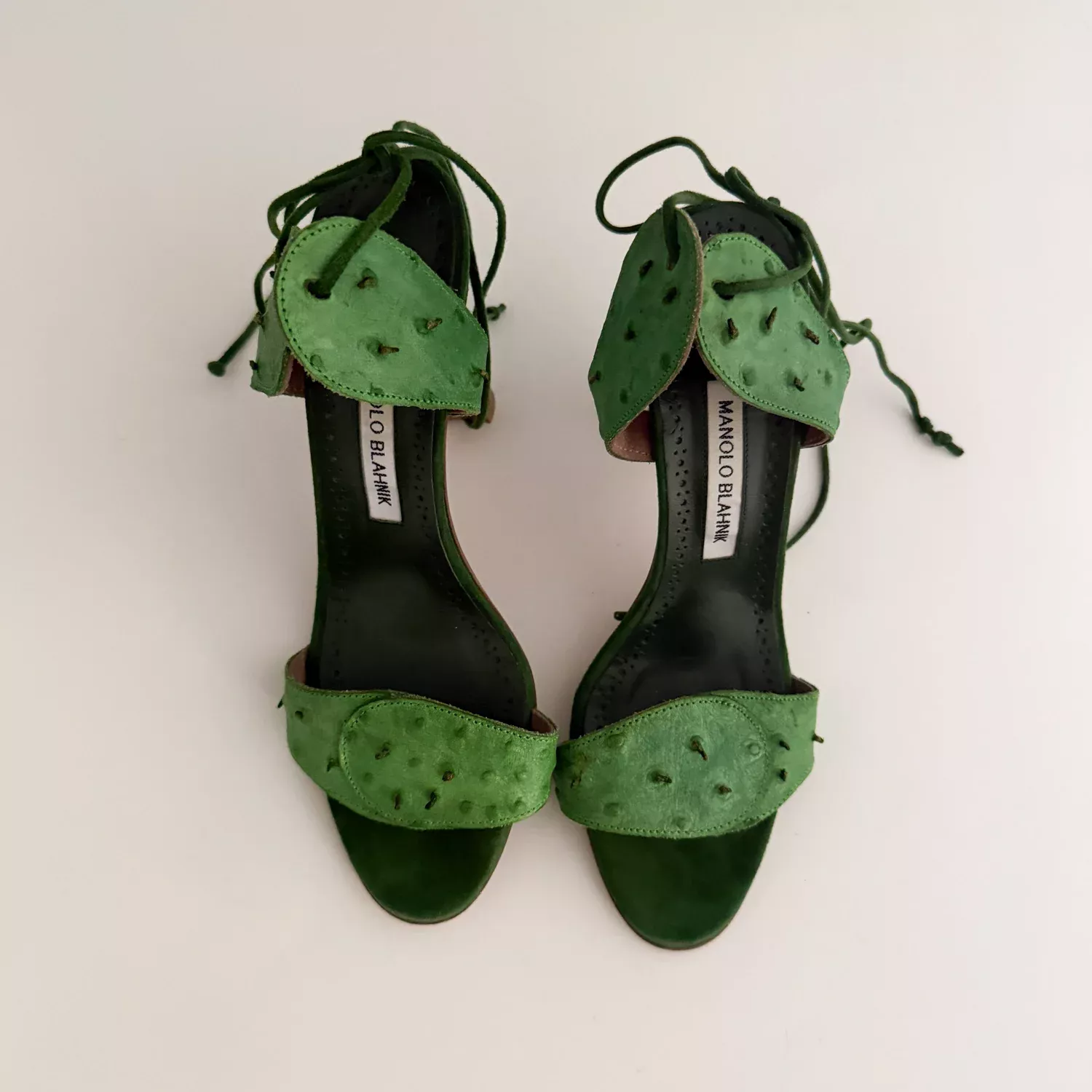 IMG_6322+2 Manolo Blahnik Cactus Ankle Wrap Sandal Heels (US 8 / IT 37.5) - Image 1