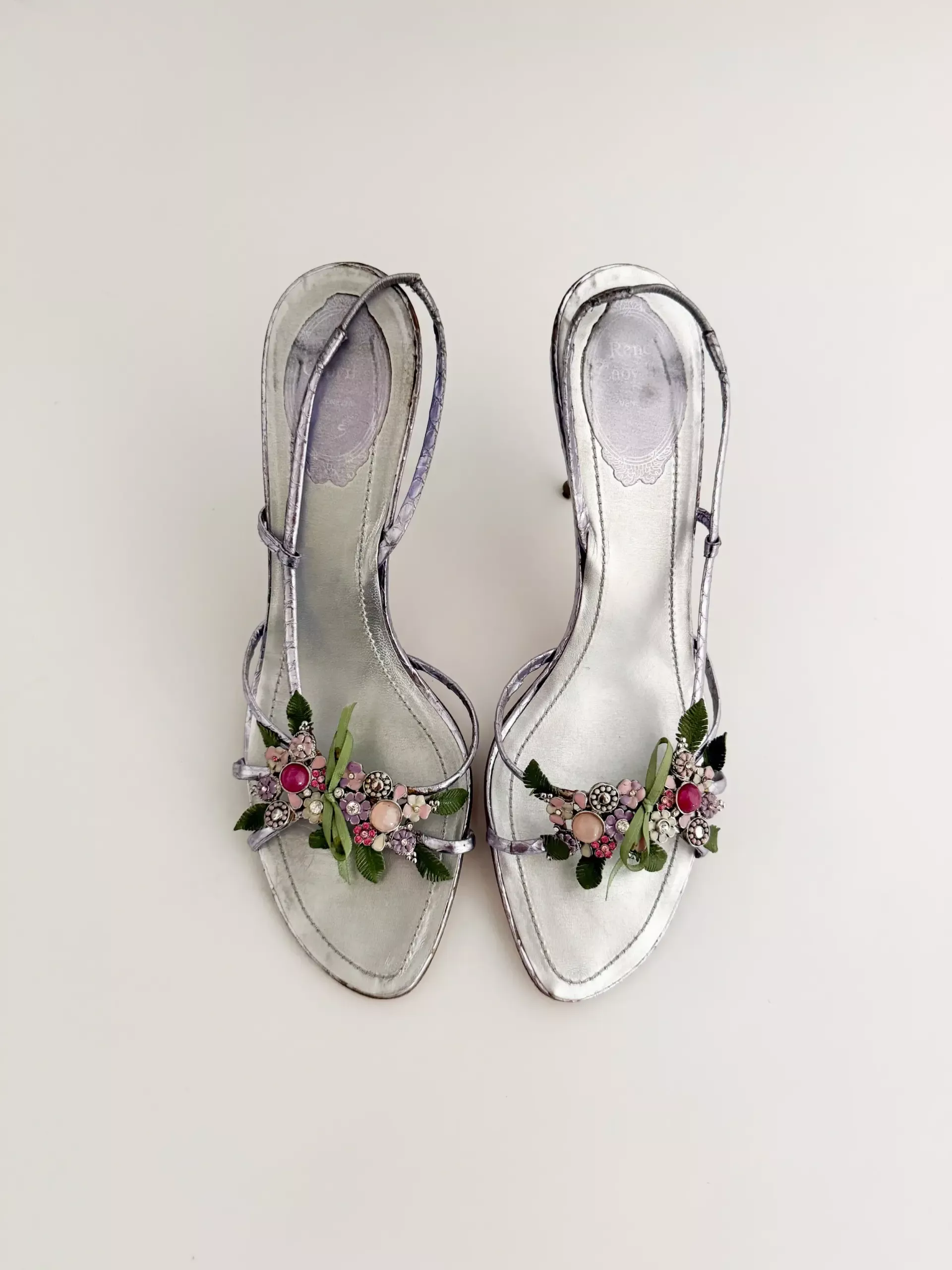 IMG_7417+4 Yellow floral print peep-toe pumps - Image 1