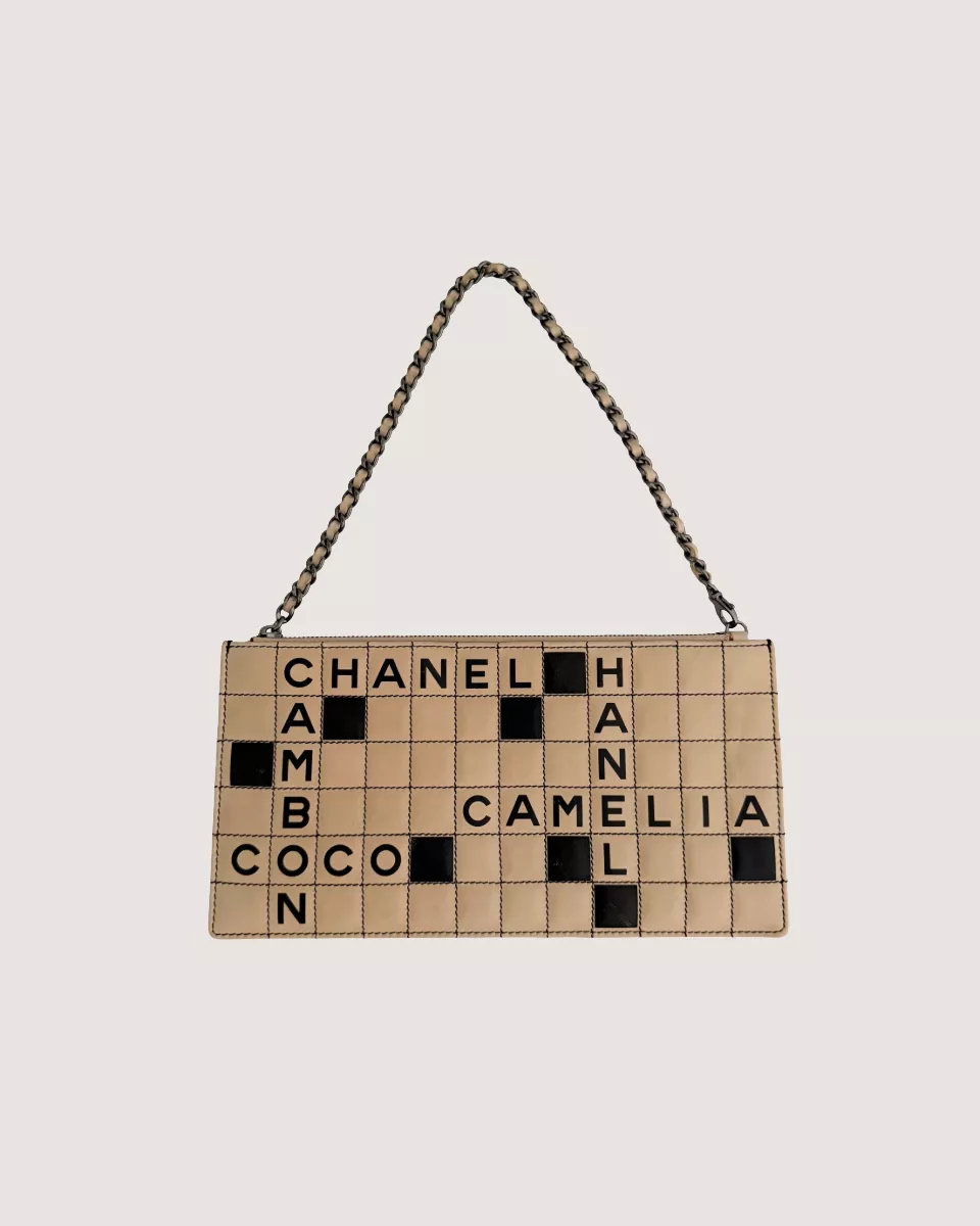 My+Post+500 Chanel by Karl Lagerfeld Vintage 2004-2005 Crossword Pochette - Image 1